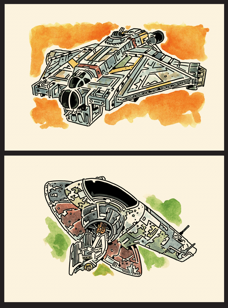 Spaceships Art Print Set
