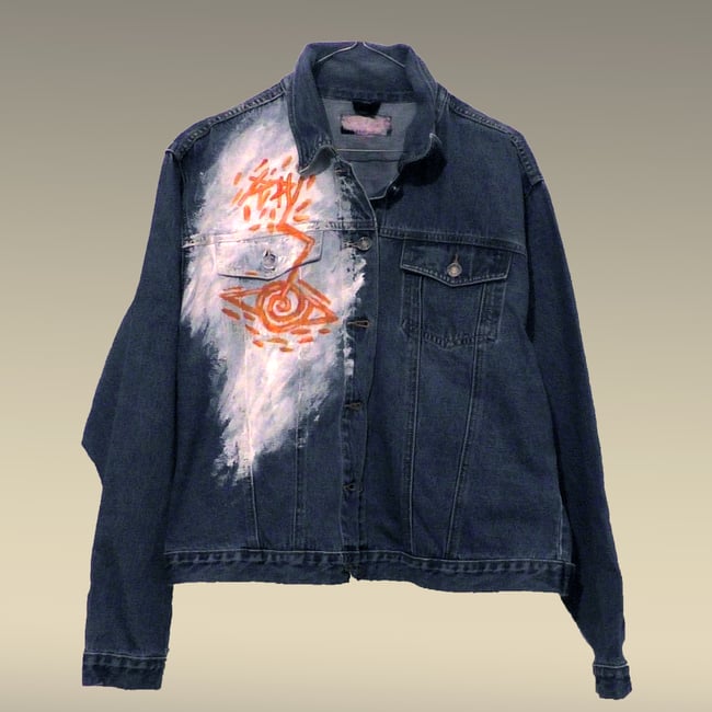 Reflective jeans jacket 'Cupid'