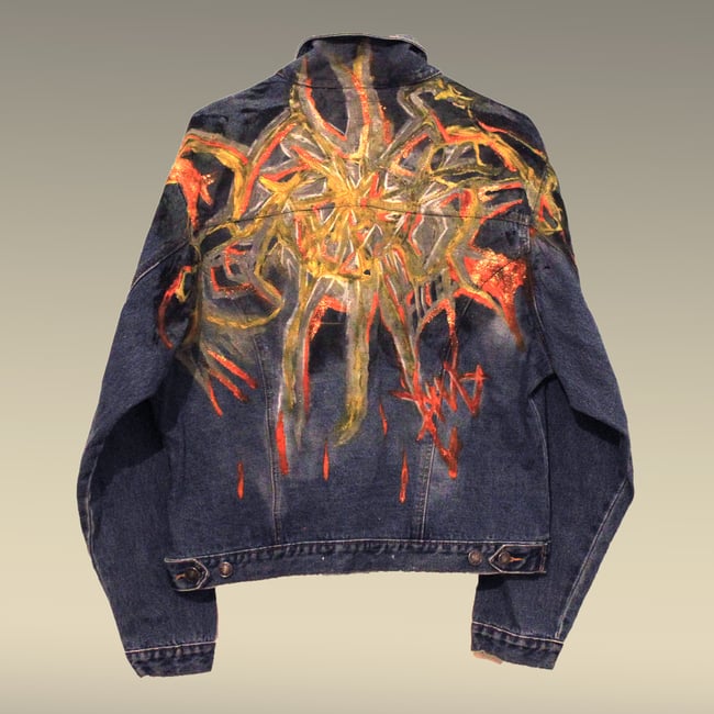 Reflective jeans jacket 'Cupid'