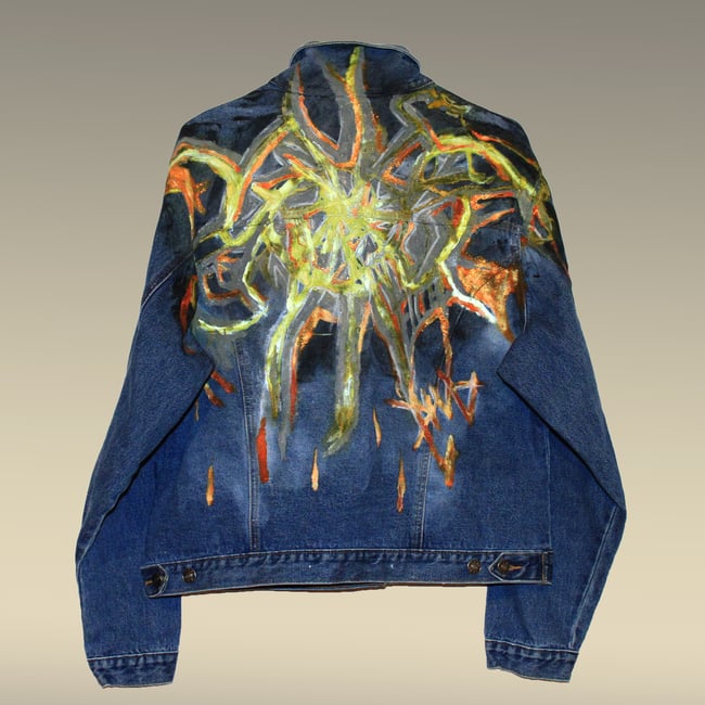 Reflective jeans jacket 'Cupid'