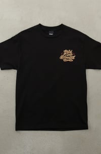 Image 1 of Kuya George X Adapt :: Gold Blooded KG (Men's Black Tee)