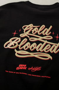 Image 4 of Kuya George X Adapt :: Gold Blooded KG (Men's Black Tee)