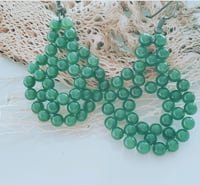 Image 1 of Laced in Jade - Genuine Jade bead woven Earrings