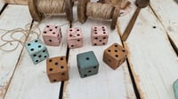 Image 1 of Handmade wooden dice *color