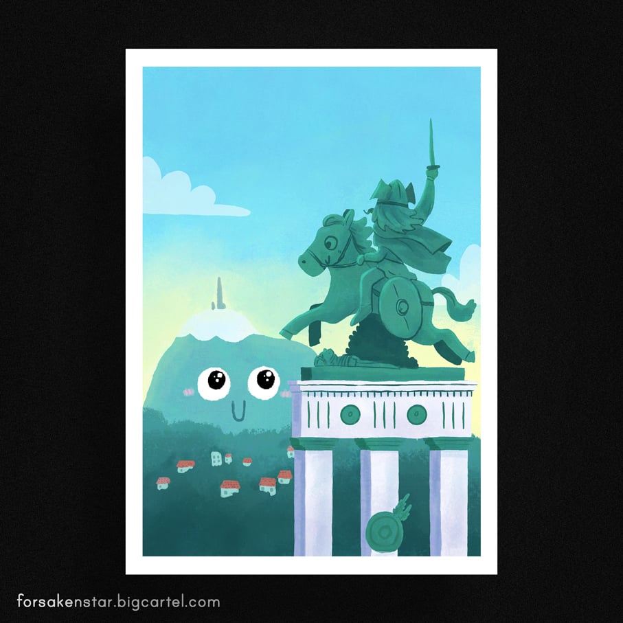 Image of Puy-de-Dôme et Vercingetorix - A4 (21 x 29,7 cm)