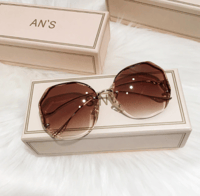  Fashion Tea Gradient Sunglasses (Brown)