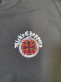 Image 4 of NICK'S CHOPPERS Rainbow Cobra BLACK Tee