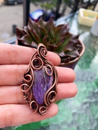 Image 3 of Purple Charoite Swirly Pendant