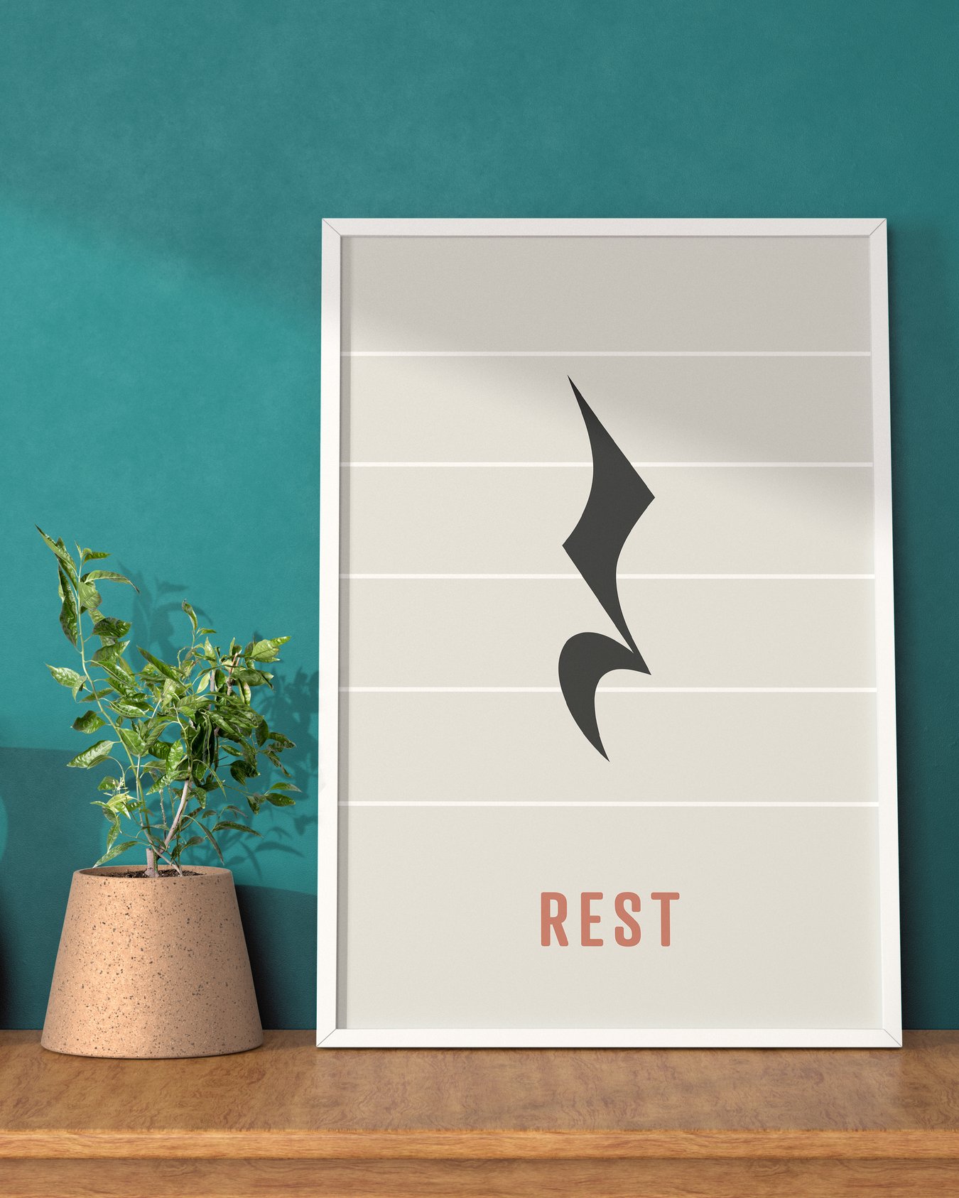 Image of Rest Note Print - Crotchet