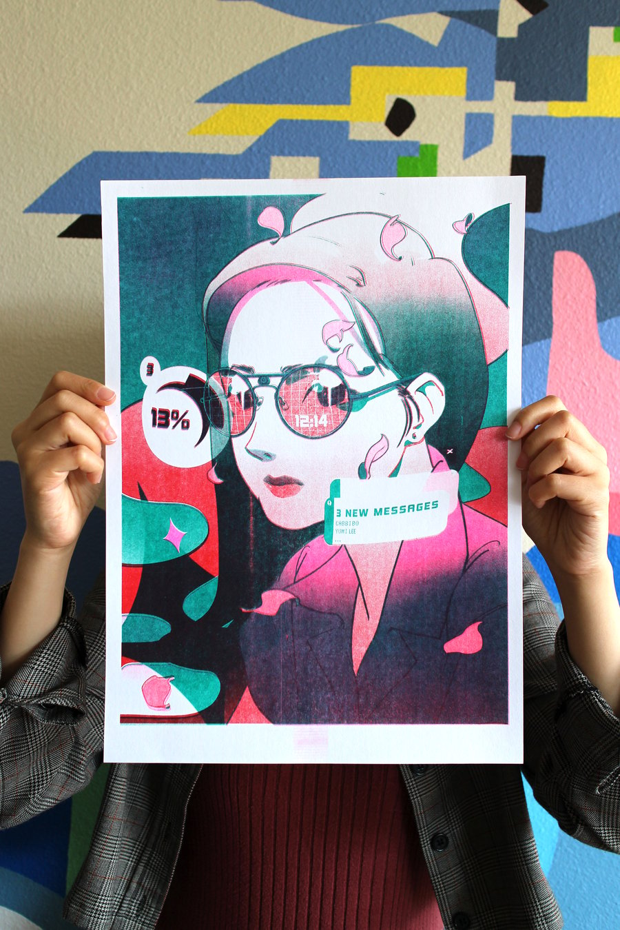 Image of Riso Print - Hyperreality Girl Print (11"x15.5")