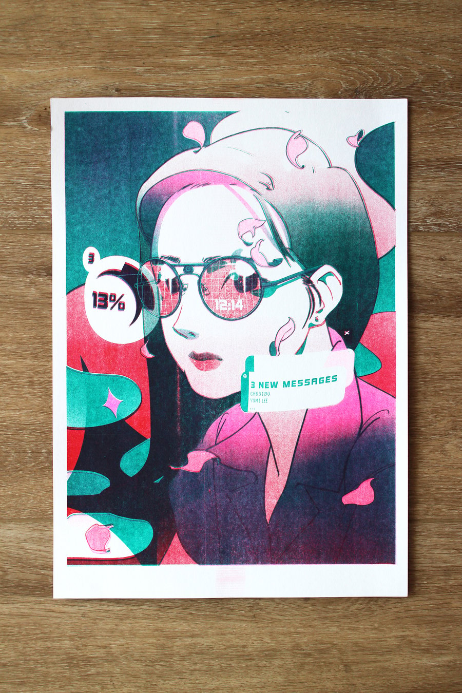 Image of Riso Print - Hyperreality Girl Print (11"x15.5")