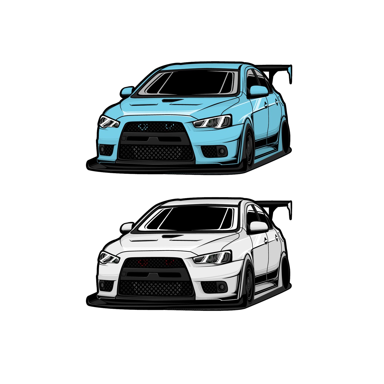 EVO X Stickers jennaperger