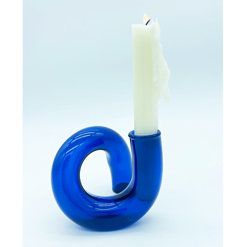 Image of Cobalt Modern Vase / Taper Holder