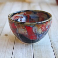Image 3 of Gorgeous Multicolored Yunomi Tea Cup, 12 oz. Ceramic Stoneware Made in USA