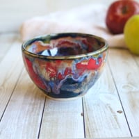 Image 1 of Gorgeous Multicolored Yunomi Tea Cup, 12 oz. Ceramic Stoneware Made in USA