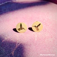 Image 3 of Algeria Colibrí 10k Gold Studs