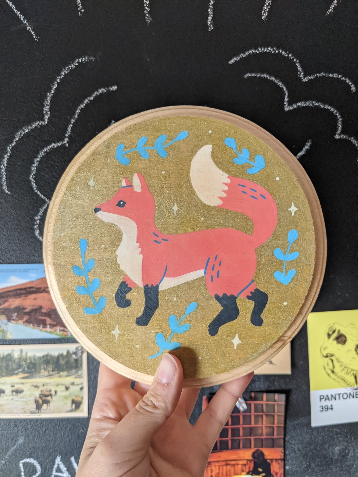 Image of Wooden fox panel