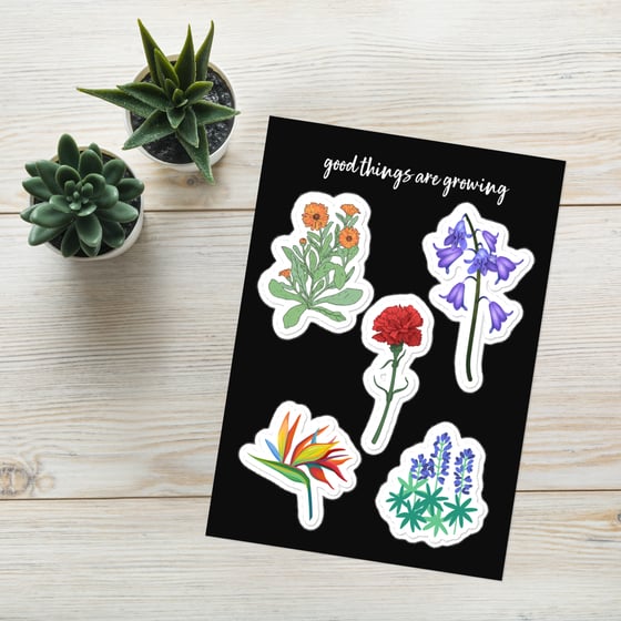 Image of Good Things Are Growing Sticker sheet