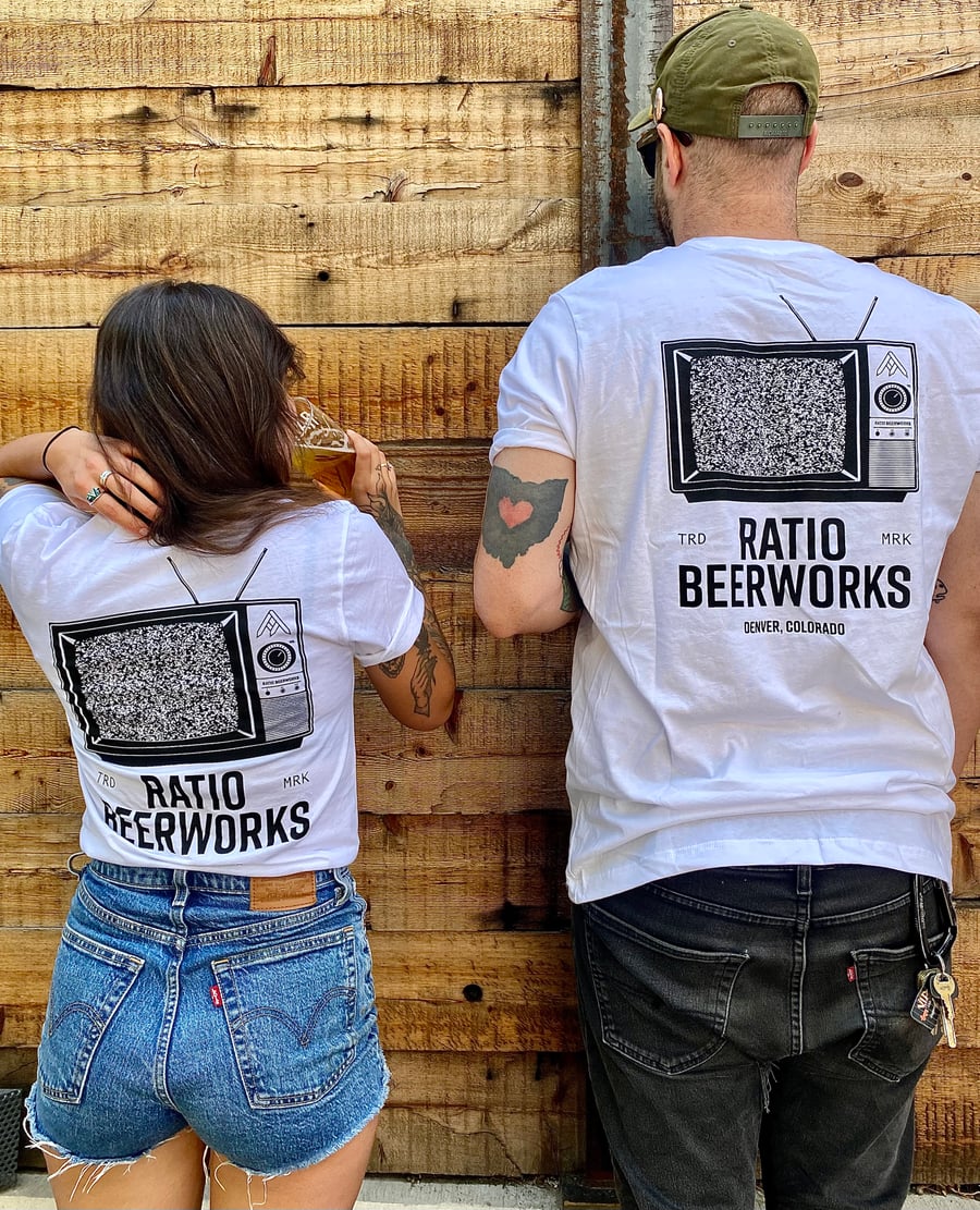 Image of Unisex White TV Tee 