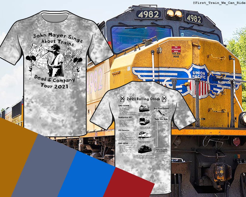 Image of John Mayer Sings About Trains Tye Dye (see product info for colors)