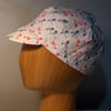 Cotton cycling cap - Pink geometric cats