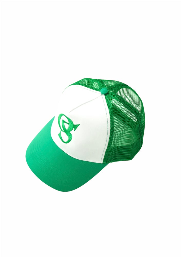Image of OSDenim Trucker Hat ( Green / White )