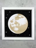 Full Moon Engraved and Mounted Artwork