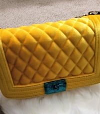 Image 1 of Yellow Soft Quilted Handbag