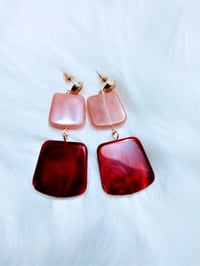 Magenta Red/Pink Fashion Earrings