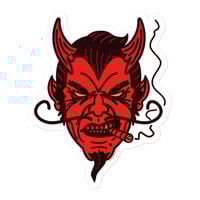 Image 1 of Red Devil Smoking Sticker