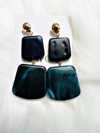 Dark Green Fashion Earrings