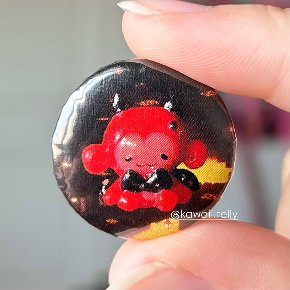 Image of Good vs Bad momo - button pin