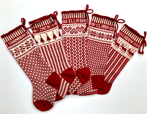 Image of Nordic Star Christmas Stocking (two color)
