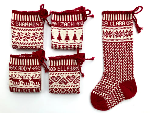 Image of Nordic Star Christmas Stocking (two color)