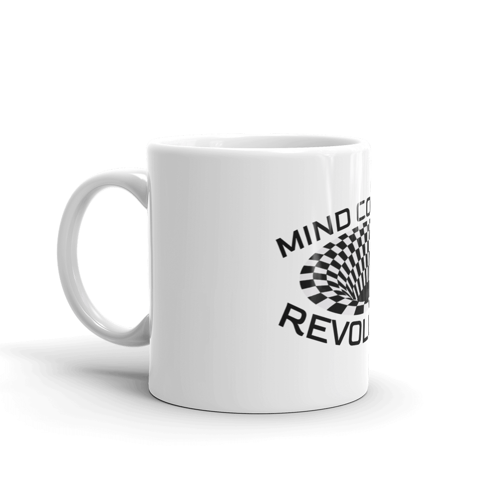 Mind Control Revolution White glossy mug - 2 sizes