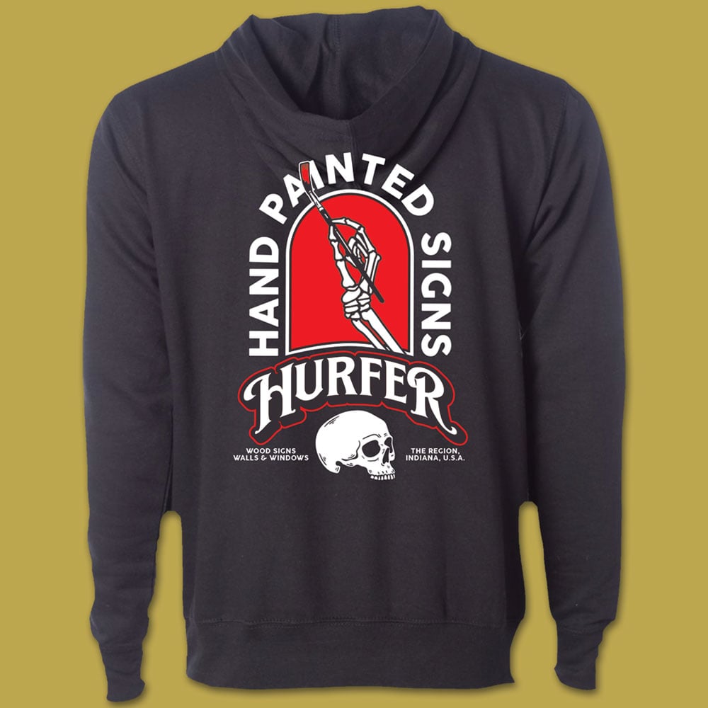 Hurfer Hand Black Hooded Sweatshirt