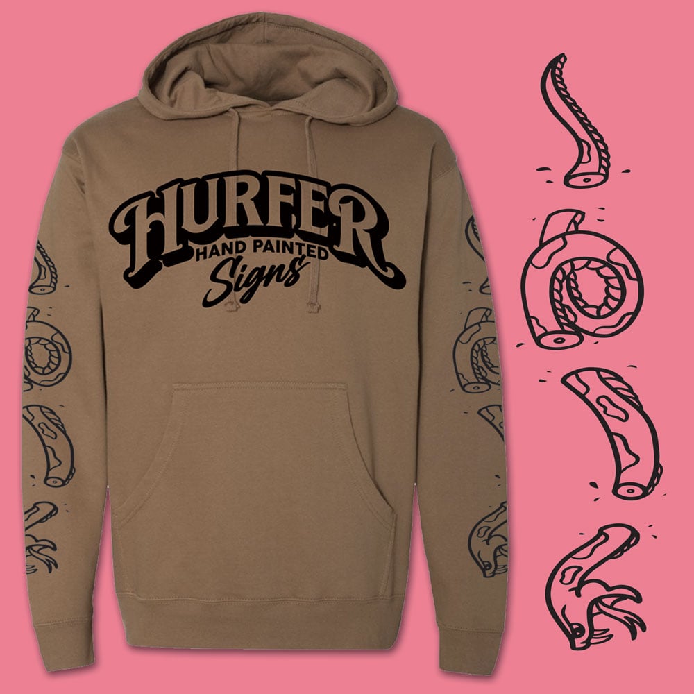Hurfer Rose Brown Hooded Sweatshirt