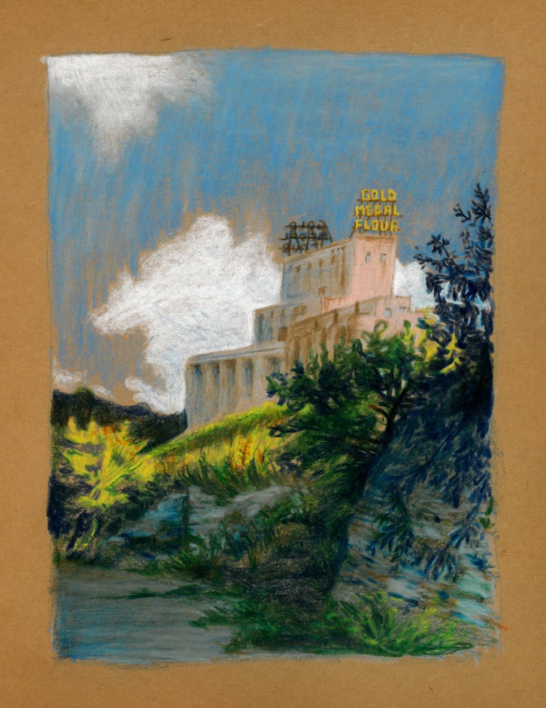 Mills Ruins 8.5x11 Print