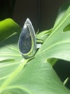 Labradorite & Silver Tear Drop Ring