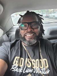 Image 4 of God Is Good Black Lives Matter - Black Unisex T-Shirt