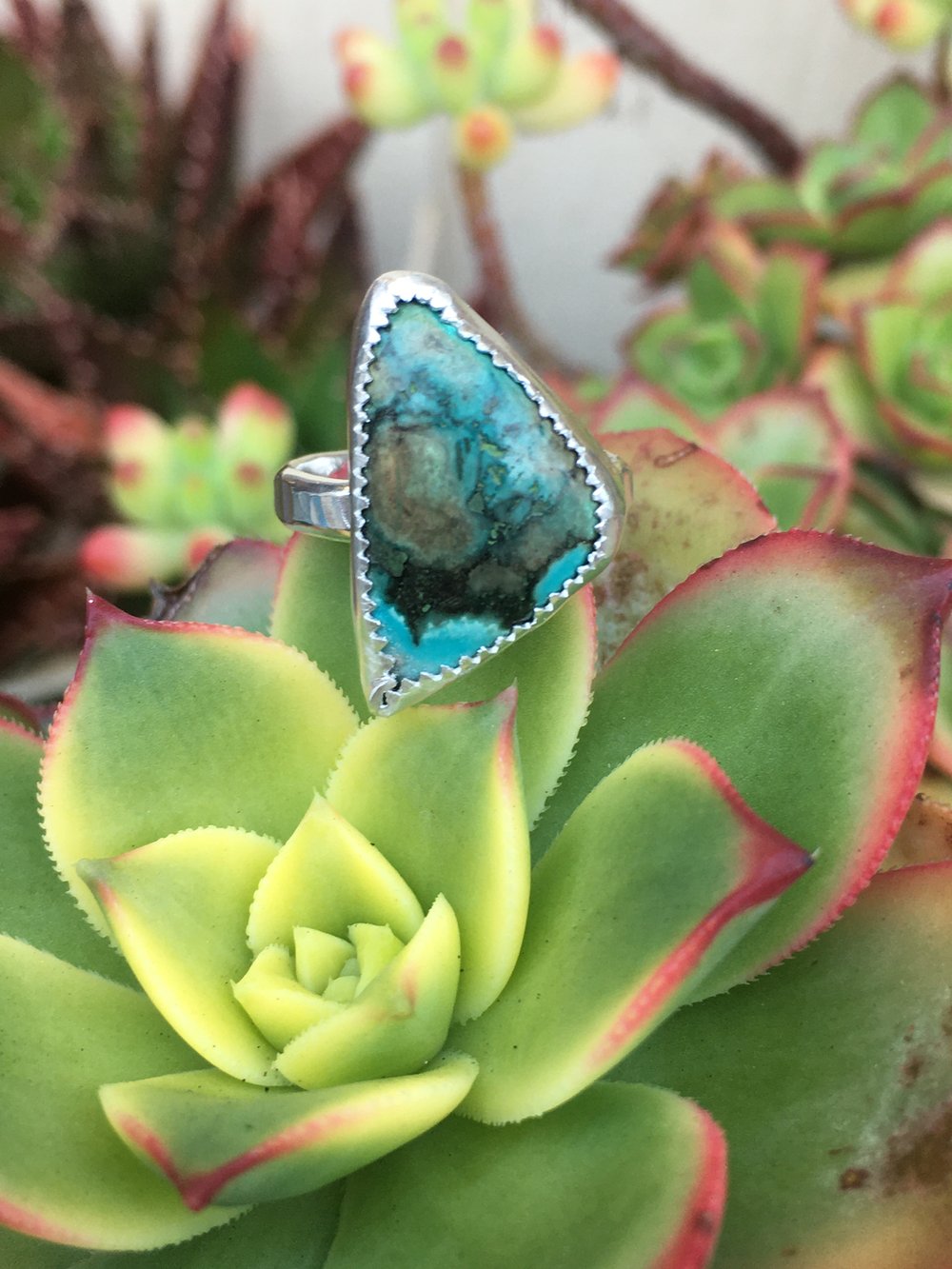 Image of Vintage Turquoise Triangle Ring