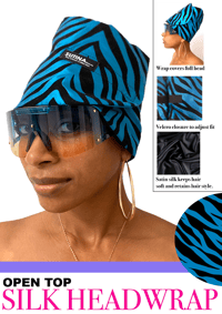 TURQUOISE Blue-SUTINA Hair Growth Silk Wrap