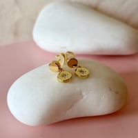 Image 2 of Little Circle and Star on a circular ear stud