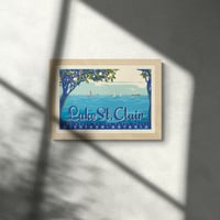 Image 2 of Lake St. Clair Michigan Vintage Travel Poster Art | Print No 102