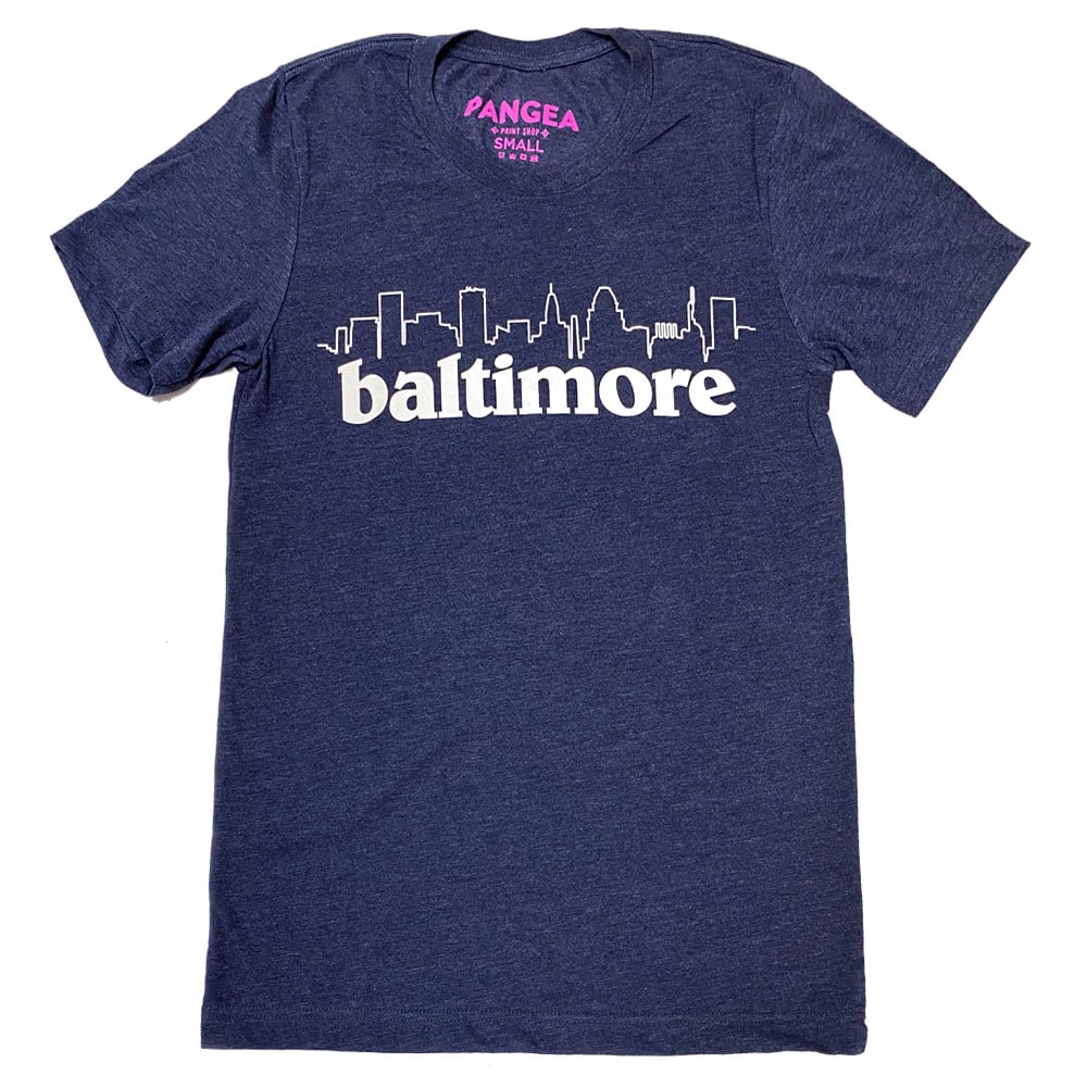 Image of Baltimore Skyline Shirt (Heather Navy)