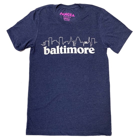 Image of Baltimore Skyline Shirt (Heather Navy) (free shipping)
