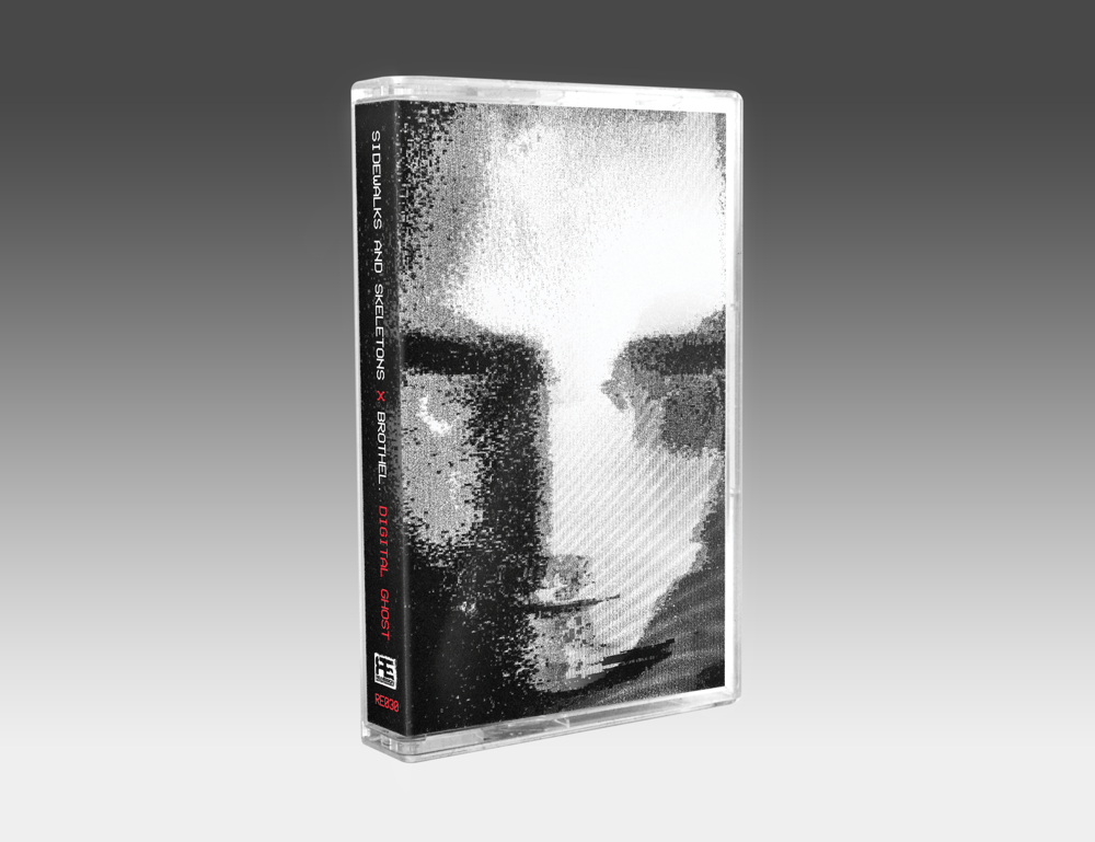 Image of Sidewalks And Skeletons x brothel. 'DIGITAL GHOST' cassette tape