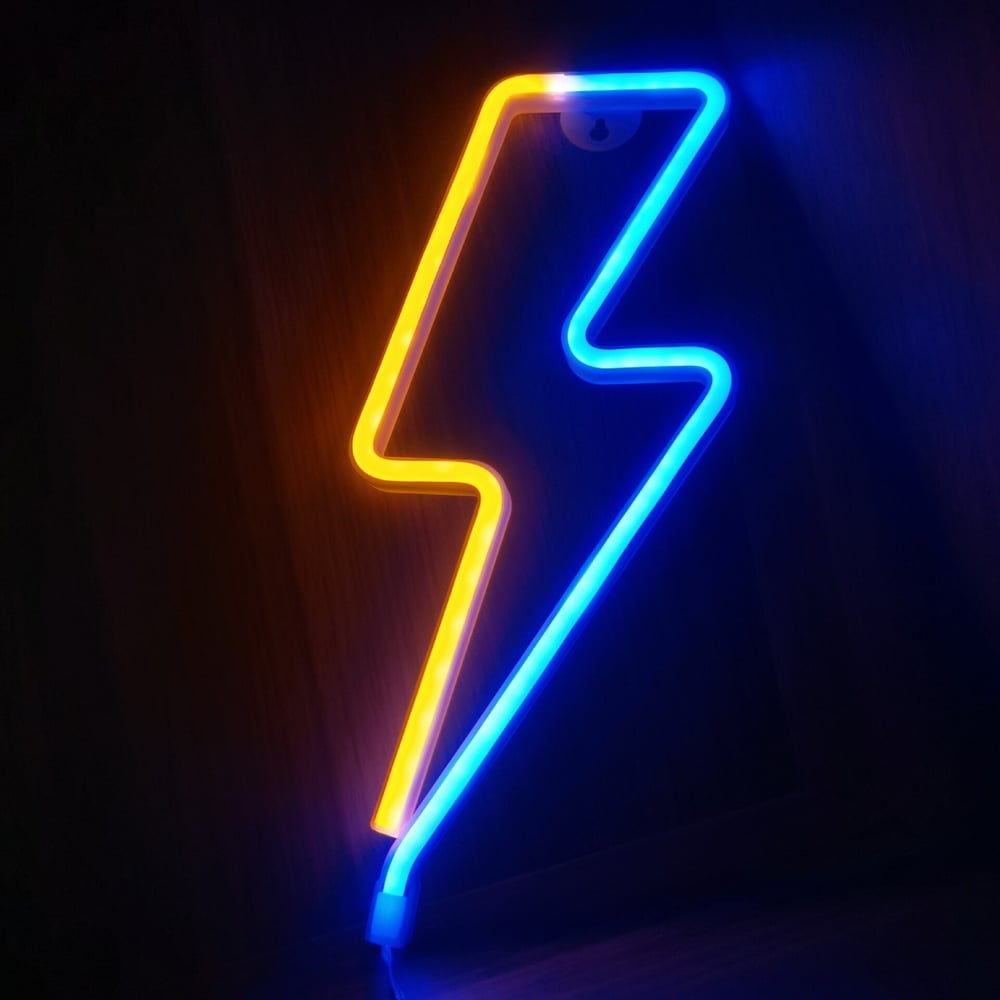 LED Light Lightning Bolt Design - Dual Colour