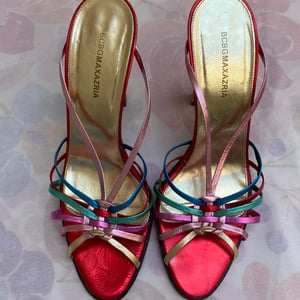 Stunning Carrie Bradshaw style straps sandal heels