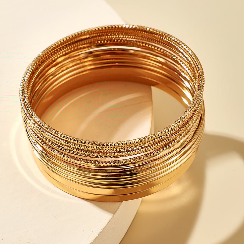 Image of Bamboo Bangle Bracelet Set